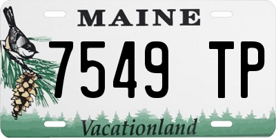 ME license plate 7549TP