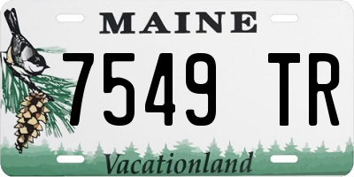 ME license plate 7549TR