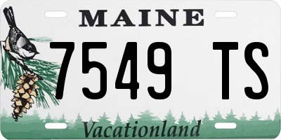 ME license plate 7549TS