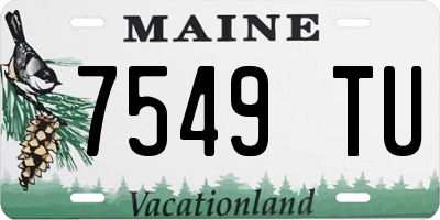 ME license plate 7549TU