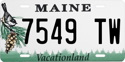 ME license plate 7549TW