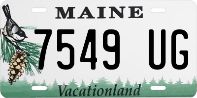 ME license plate 7549UG