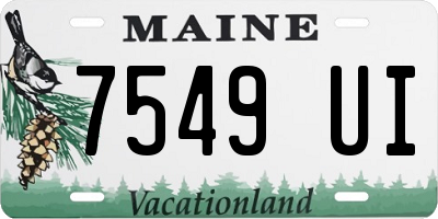 ME license plate 7549UI