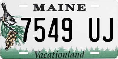 ME license plate 7549UJ