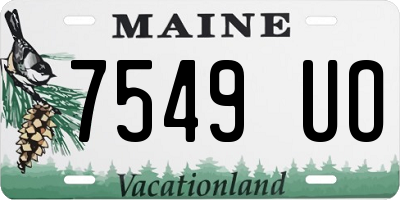 ME license plate 7549UO