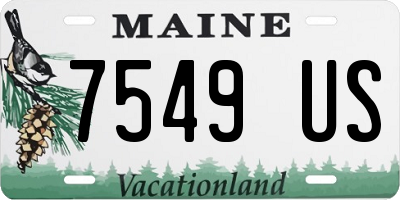 ME license plate 7549US