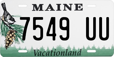 ME license plate 7549UU