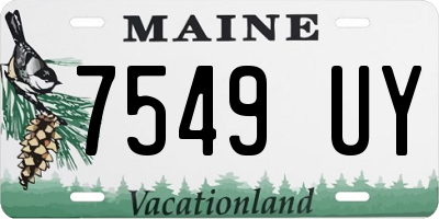 ME license plate 7549UY