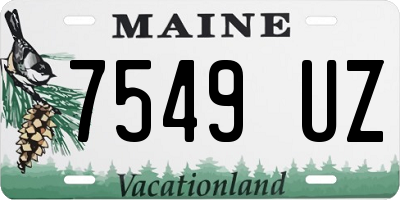 ME license plate 7549UZ