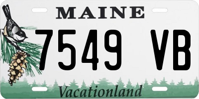ME license plate 7549VB