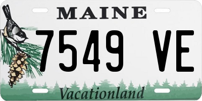 ME license plate 7549VE