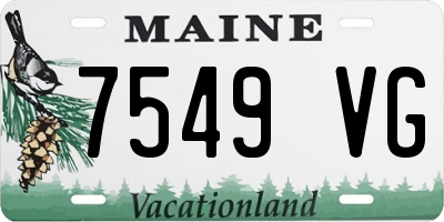 ME license plate 7549VG