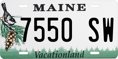 ME license plate 7550SW