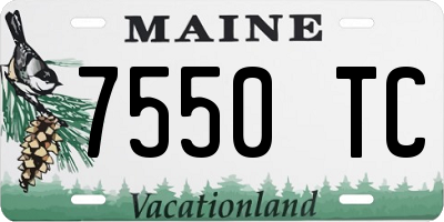 ME license plate 7550TC