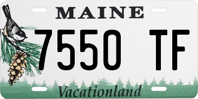 ME license plate 7550TF