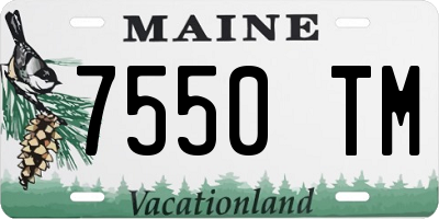 ME license plate 7550TM