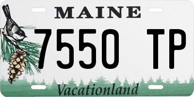 ME license plate 7550TP