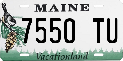 ME license plate 7550TU
