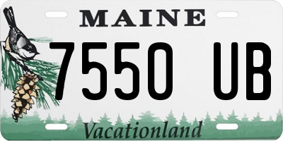 ME license plate 7550UB