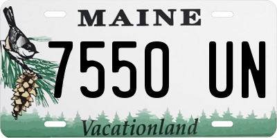 ME license plate 7550UN