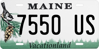 ME license plate 7550US