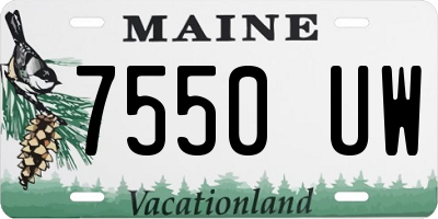 ME license plate 7550UW