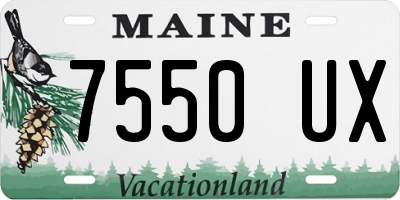 ME license plate 7550UX