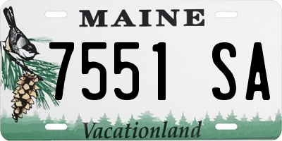 ME license plate 7551SA