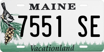 ME license plate 7551SE