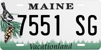 ME license plate 7551SG