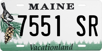 ME license plate 7551SR