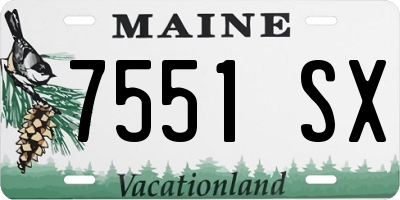 ME license plate 7551SX