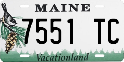 ME license plate 7551TC