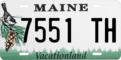ME license plate 7551TH
