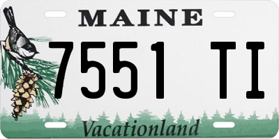 ME license plate 7551TI