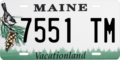 ME license plate 7551TM