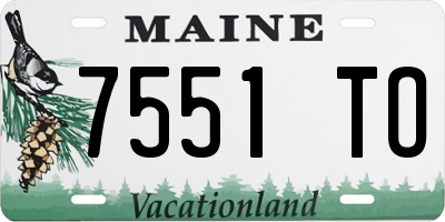 ME license plate 7551TO