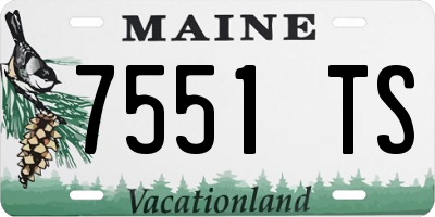 ME license plate 7551TS