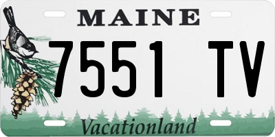 ME license plate 7551TV