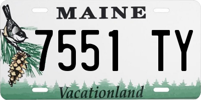 ME license plate 7551TY