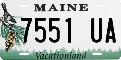 ME license plate 7551UA