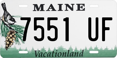 ME license plate 7551UF