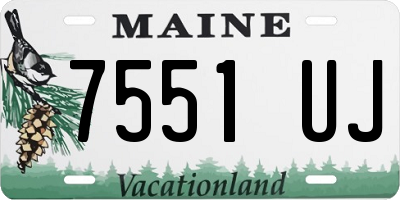 ME license plate 7551UJ