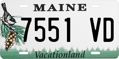 ME license plate 7551VD