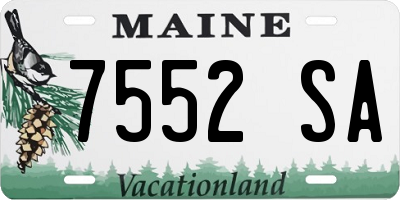 ME license plate 7552SA