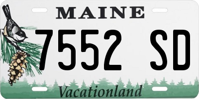 ME license plate 7552SD