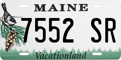 ME license plate 7552SR