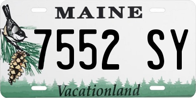 ME license plate 7552SY