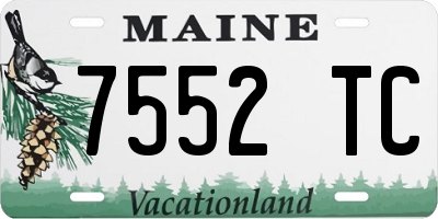 ME license plate 7552TC