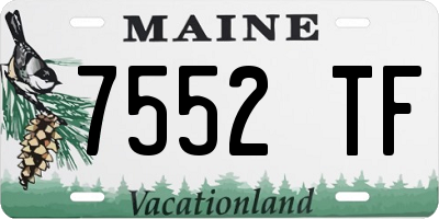 ME license plate 7552TF